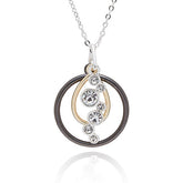 359273 MIXED METAL SPARKLE WATERFALL NECKLACE